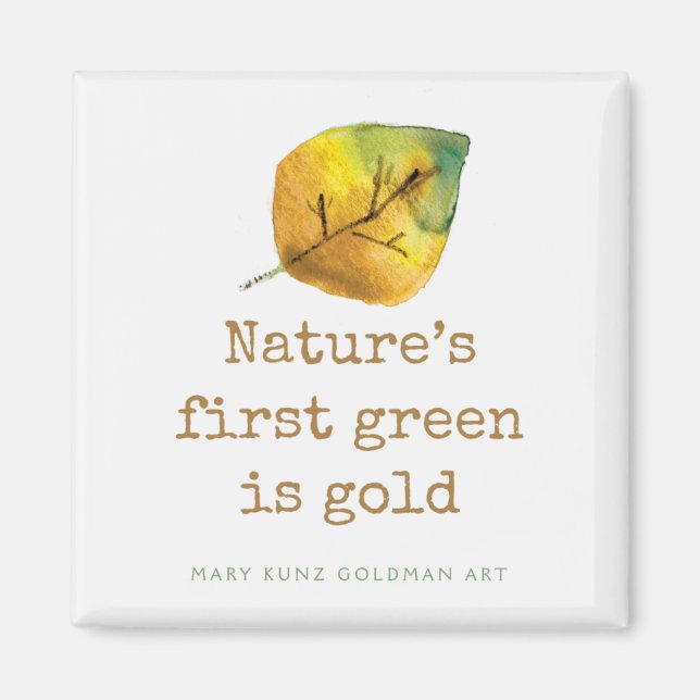 Robert Frost Poem Artistic Literary English Class Magnet (Front)