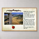 Robert Frost Poem Fence Picture Poster at Zazzle