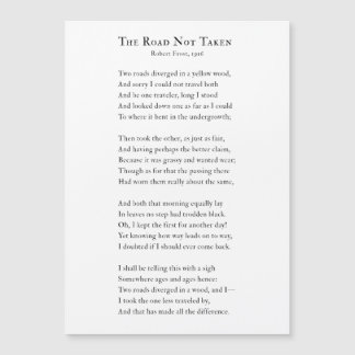 Robert Frost, Road Not Taken Poem