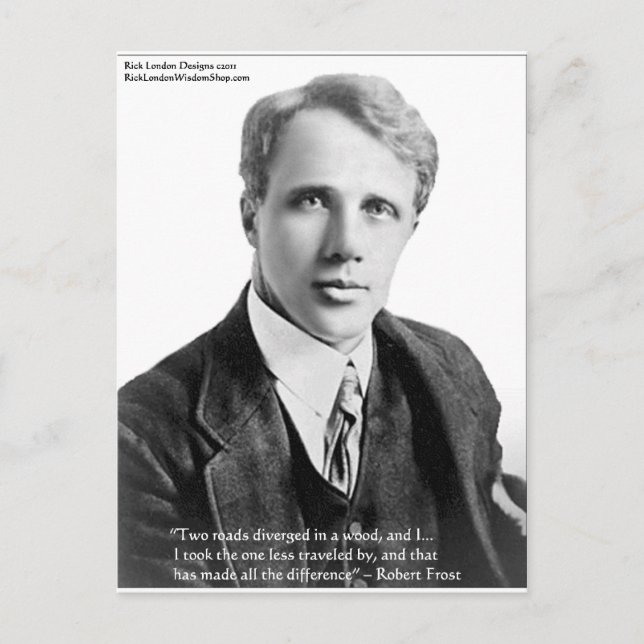 Robert Frost "Road Traveled" Quote On Cards & Gift (Front)