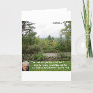 Robert Frost Wisdom Quote "Road Less Traveled" Card