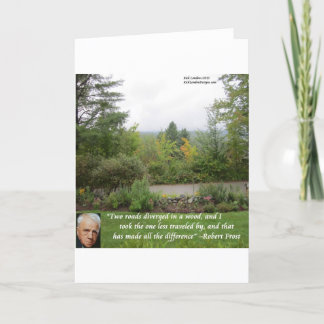 Robert Frost Wisdom Quote "Road Less Traveled" Card