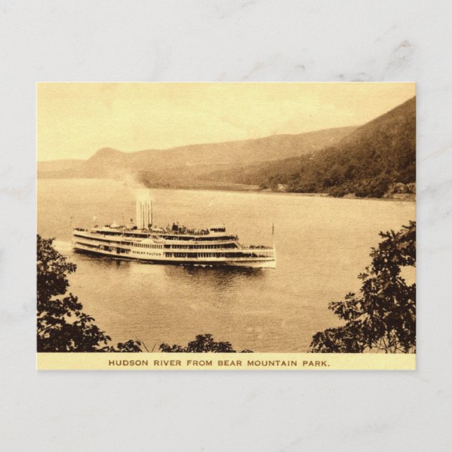 Robert Fulton Hudson River Bear Mountain Park NY Postcard (Front)