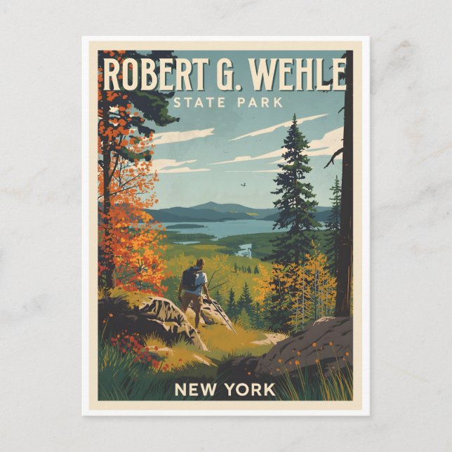 Robert G. Wehle State Park - New York  Holiday Postcard (Front)