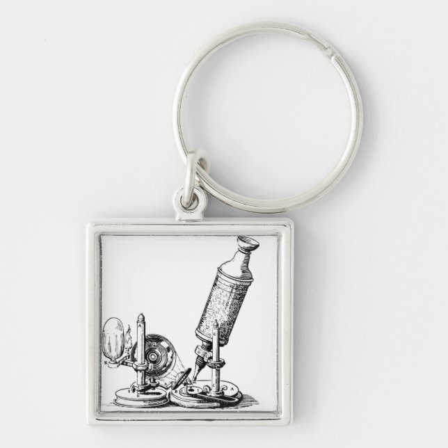 Robert Hooke's Microscope Keychain (Front)