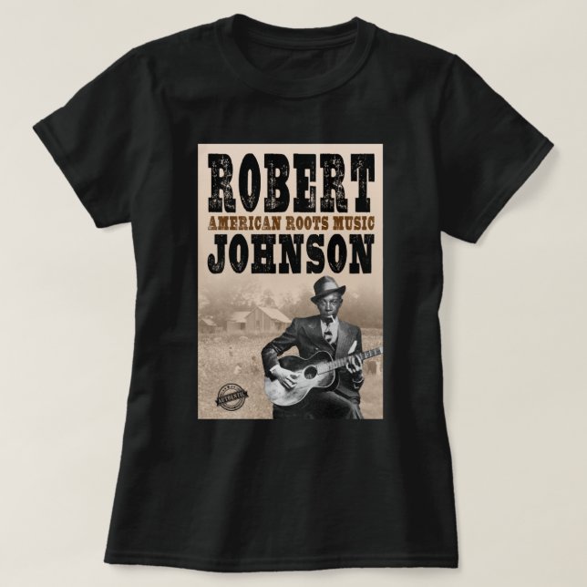 Robert Johnson Devil Driven Delta Blues T-Shirt (Design Front)