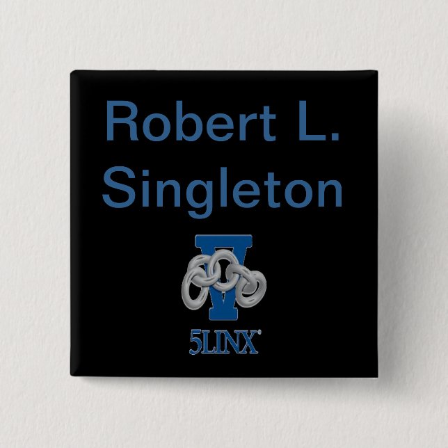 Robert L. Singleton Name Badge Pin (Front)