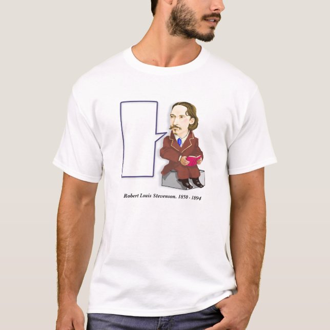 Robert Louis Stevenson 1850 -1894 t-shirt. T-Shirt (Front)