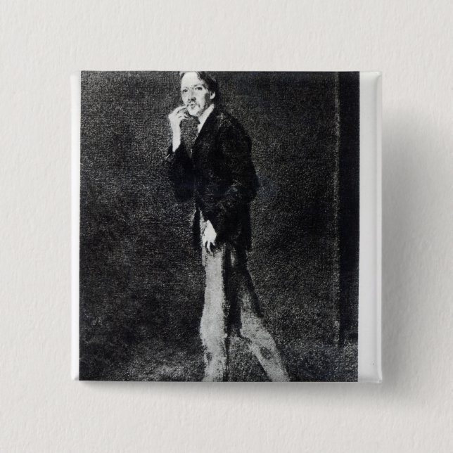 Robert Louis Stevenson Pinback Button (Front)