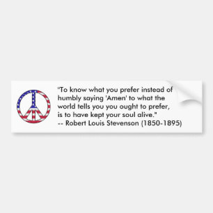 Robert Louis Stevenson Quote Bumper Sticker