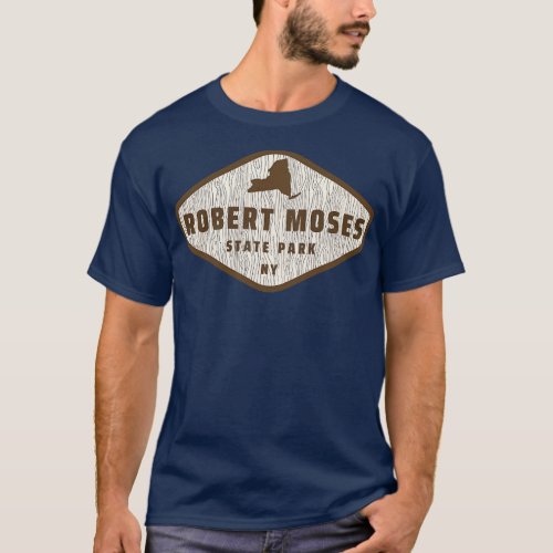 Robert Moses State Park New York Tree Log Texture  T_Shirt