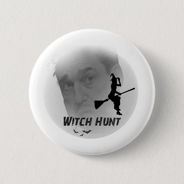 Robert Mueller-President Trump Witch Hunt Button (Front)