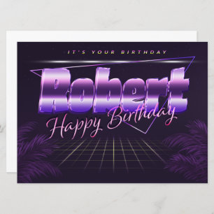 Robert Name First name lila retro card Birthday