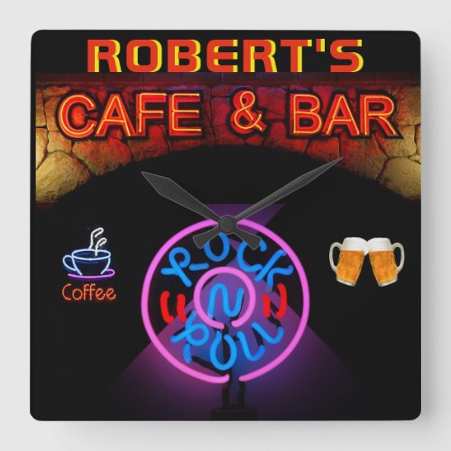 ROBERT _ Name Neon Sign Bar Mancave Den Clock Fun