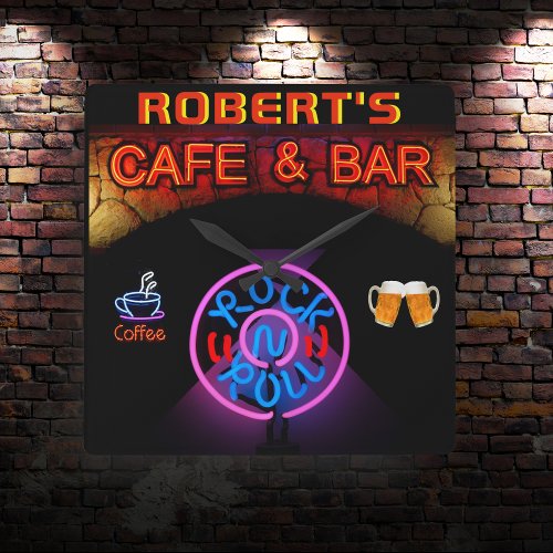 ROBERT _ Name Neon Sign Bar Mancave Den Clock Fun