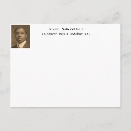 Robert Nathaniel Dett Postcard
