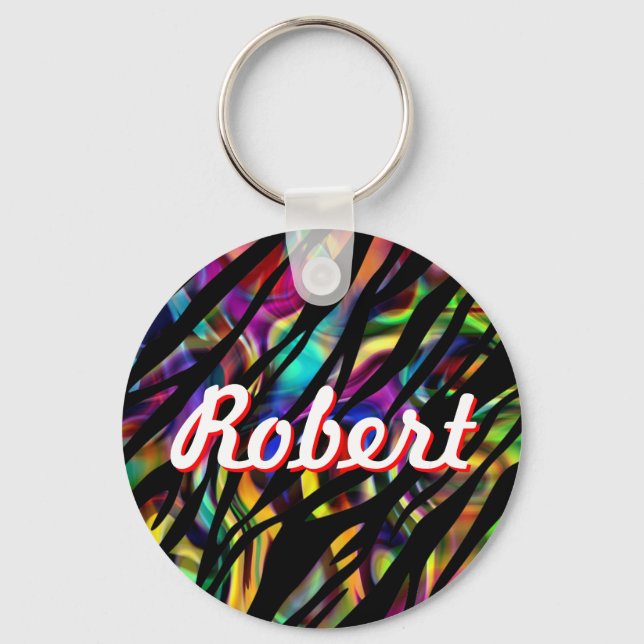 Robert Personalized Colorful Keychain (Front)