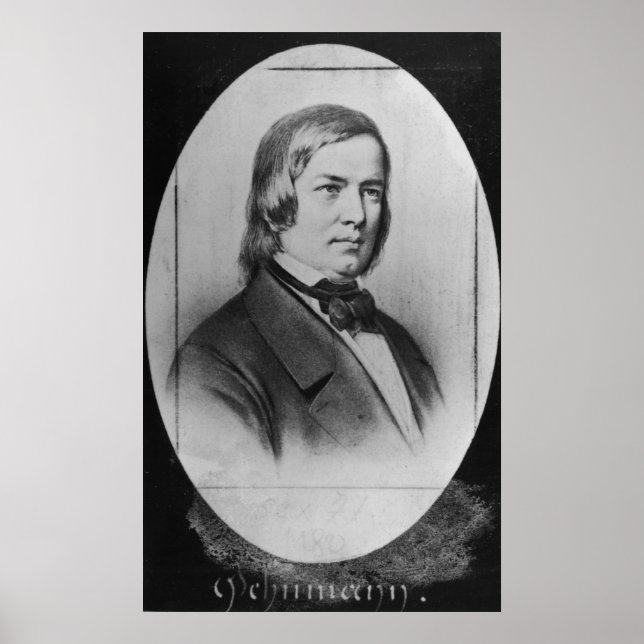 Robert Schumann  engraved from a photograph Poster (Front)