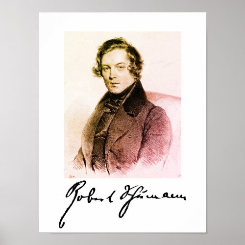 Robert Schumann signature Poster
