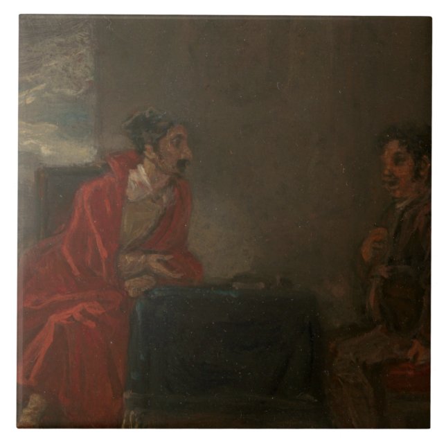 Robert Smirke - Illustration for Don Quixote Ceramic Tile (Front)