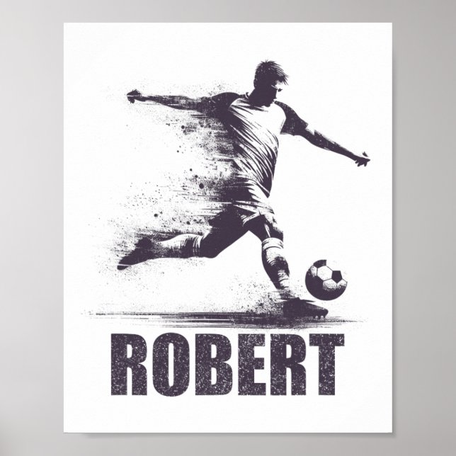Robert Soccer Boys Personalized First Name Robert  Poster (Front)