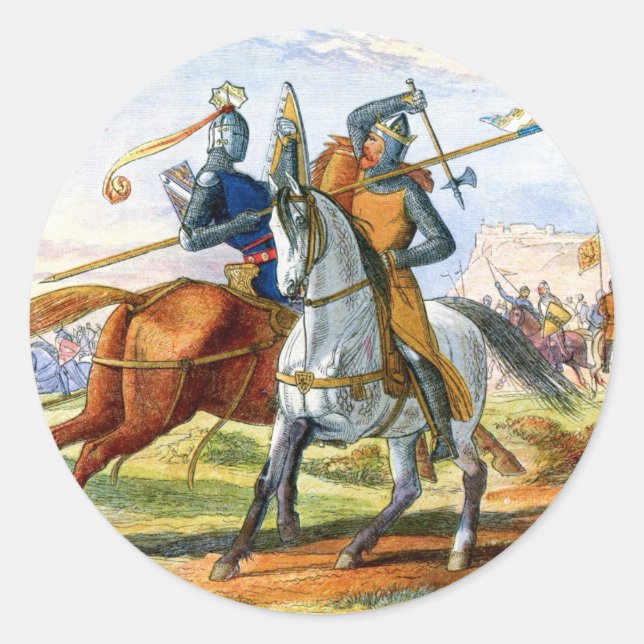 Robert the Bruce kills Sir Henry Bohum Classic Round Sticker (Front)