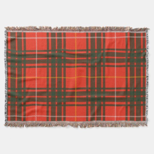 "Robert The Bruce", King of Scotland Tartan Throw Blanket