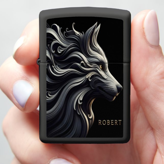 Robert The Wolf's Whisper Zippo Lighter (In Hand)