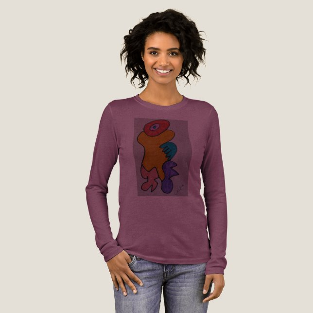 Robert Vincent Peters Marker Art Long Sleeve Tri-Blend Shirt (Full Front)
