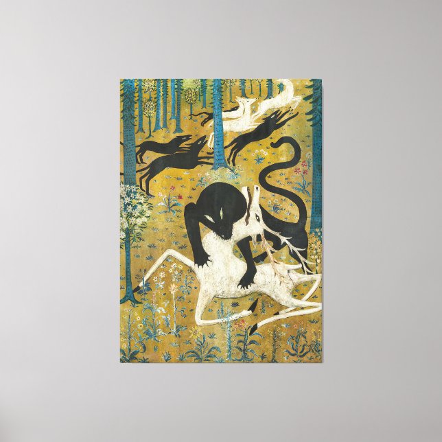 Robert Winthrop Chanler - Leopard and Deer (1912) Canvas Print (Front)