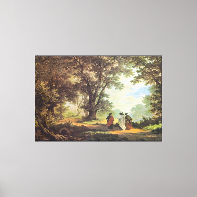 Robert Zund Road to Emmaus Framed Canvas Wall Art (Front)