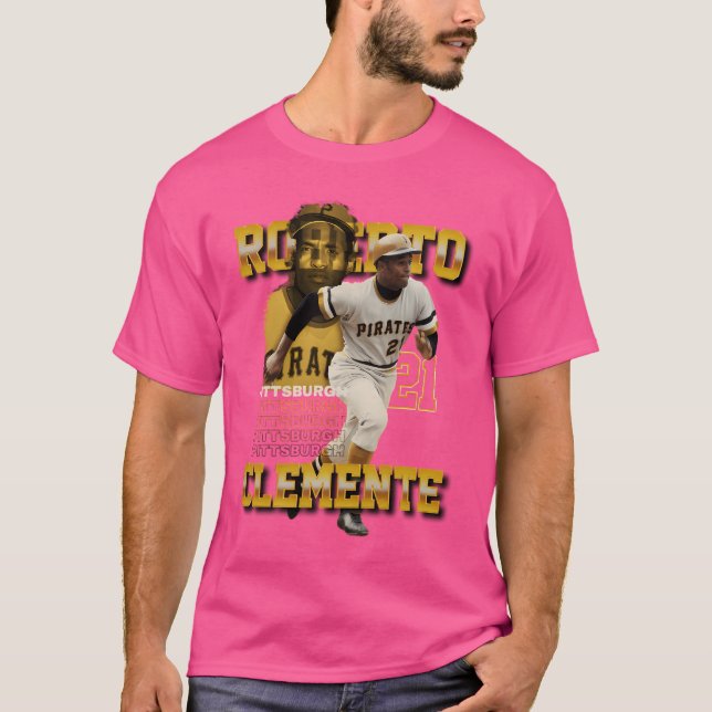 Roberto Clemente No.21 Pittsburgh Fan Jersey T-Shirt (Front)