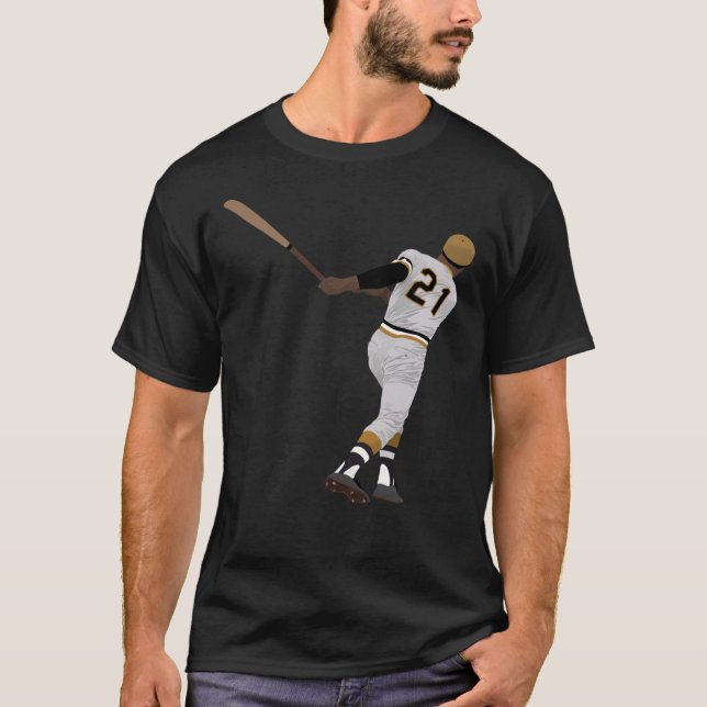 Roberto Clemente Sticker T-Shirt (Front)