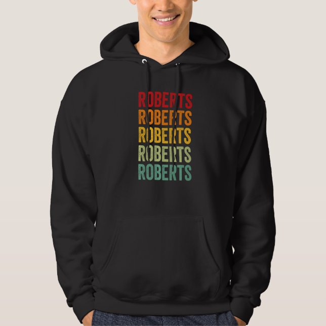 Roberts County Texas Rainbow Text Hoodie (Front)