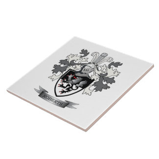 Roberts Family Crest Coat of Arms Ceramic Tile