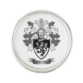 Roberts Family Crest Coat of Arms Lapel Pin