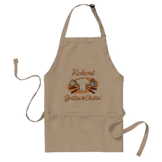 Robert's Grillin' & Chillin' Adult Apron (Front)