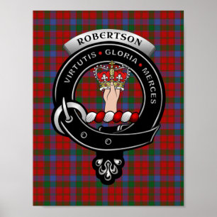 Robertson Clan Badge 8.5x11 Poster