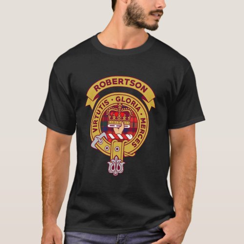 Robertson Clan Badge Scottish Tartan Gifts T_Shirt