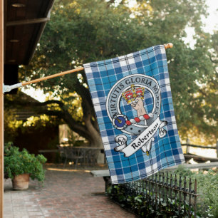 Robertson Clan Badge Tartan Flag Scottish