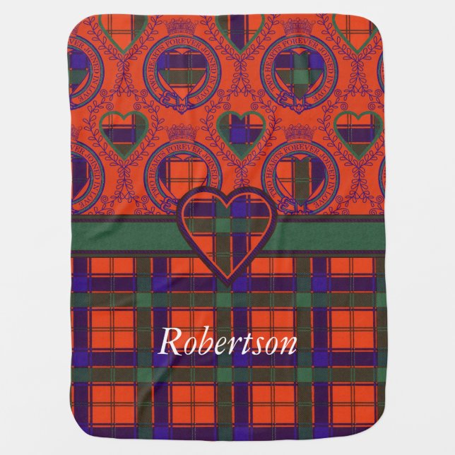 Robertson clan Plaid Scottish tartan Baby Blanket (Front)