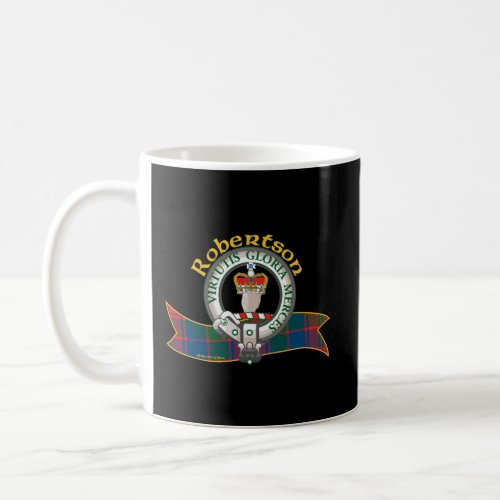 Robertson Clan Tartan Crest Motto Coffee Mug