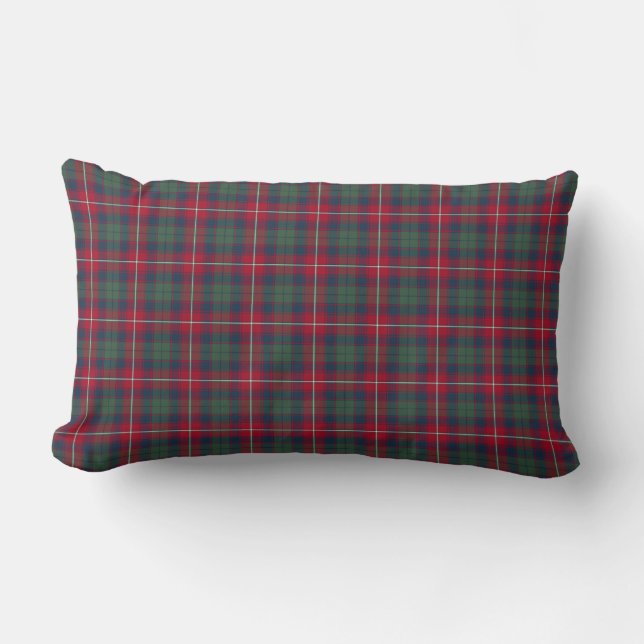 Robertson Clan Tartan Lumbar Pillow (Front)