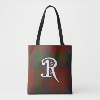 Robertson Clan Tartan Monogram Tote Bag