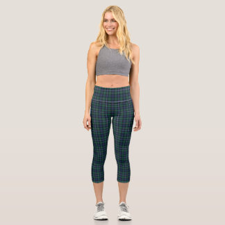 Robertson Hunting Tartan Plaid Pattern Capri Leggings