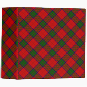Robertson tartan red green plaid 3 ring binder