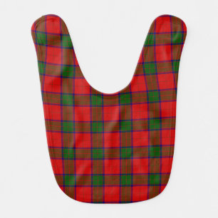 Robertson tartan red green plaid bib