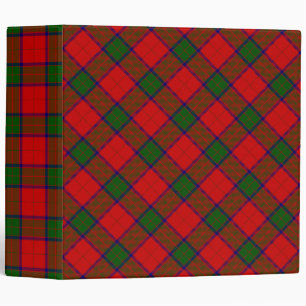 Robertson tartan red green plaid binder