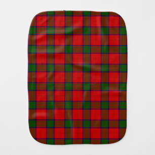 Robertson tartan red green plaid burp cloth
