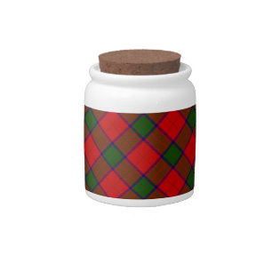 Robertson tartan red green plaid candy jar
